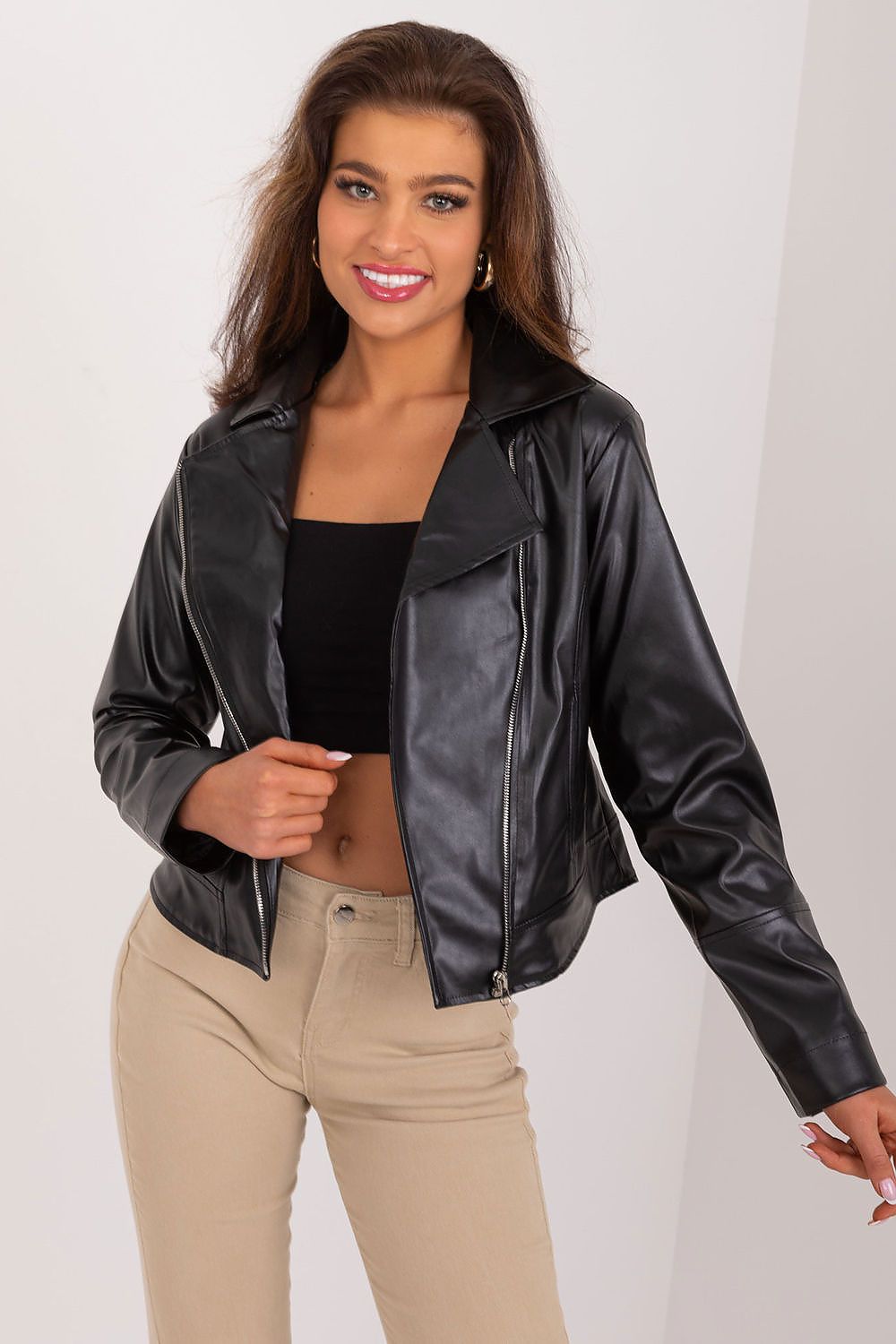 Lakerta Biker Jacket Eco-Leather Black