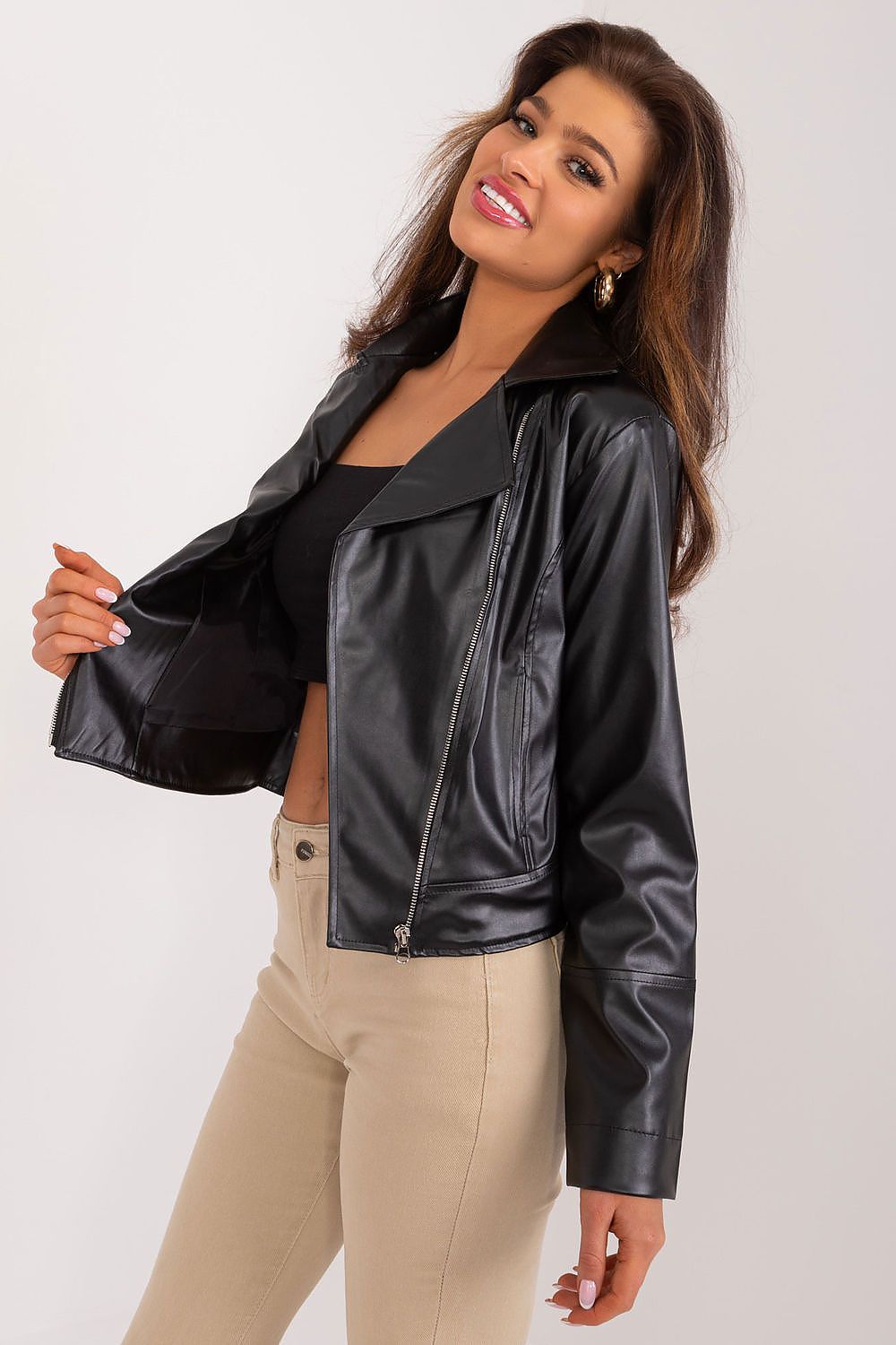 Lakerta Biker Jacket Eco-Leather Black