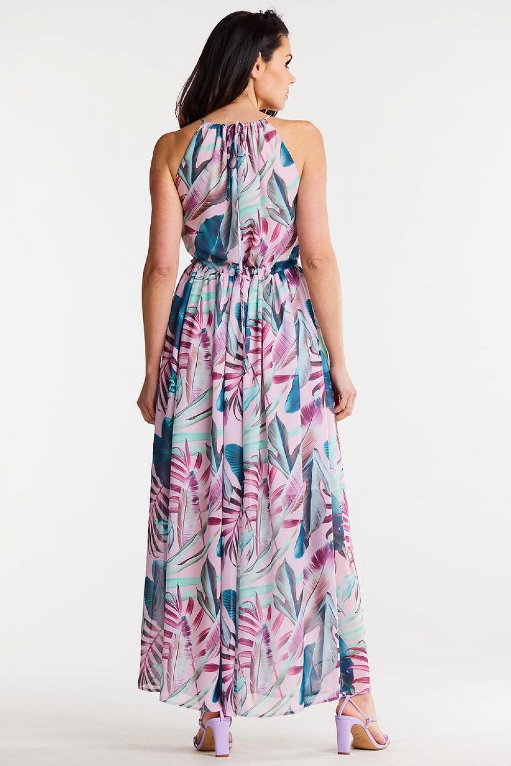 Awama Chiffon Sleeveless Maxi Dress