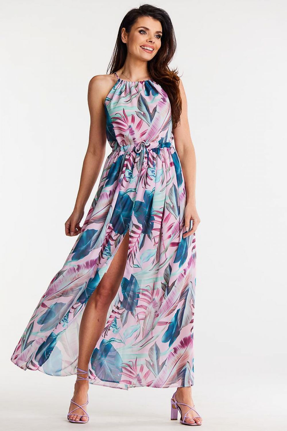 Awama Chiffon Sleeveless Maxi Dress