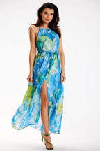 Awama Chiffon Sleeveless Maxi Dress