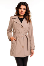 Cabba Trench Coat with Belt Beige