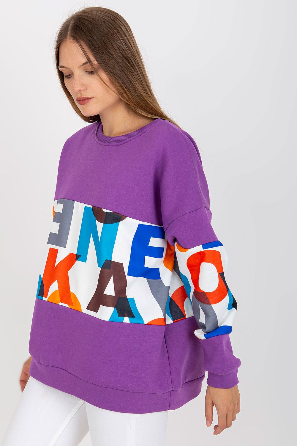 Ex Moda Oversized Sweatshirt Violet