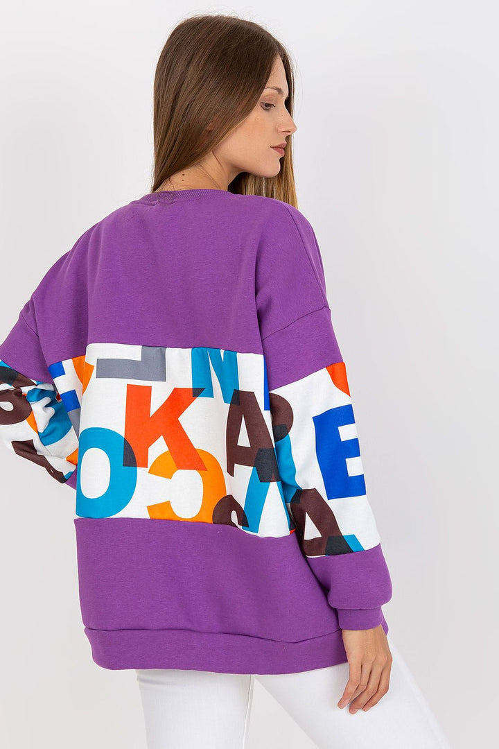 Ex Moda Oversized Sweatshirt Violet