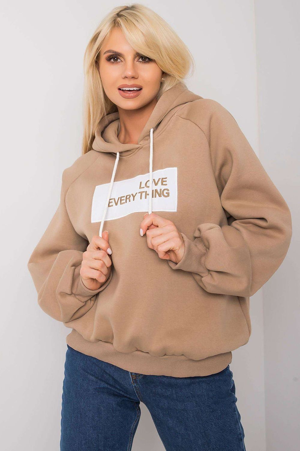 Love Everything Hoodie Beige
