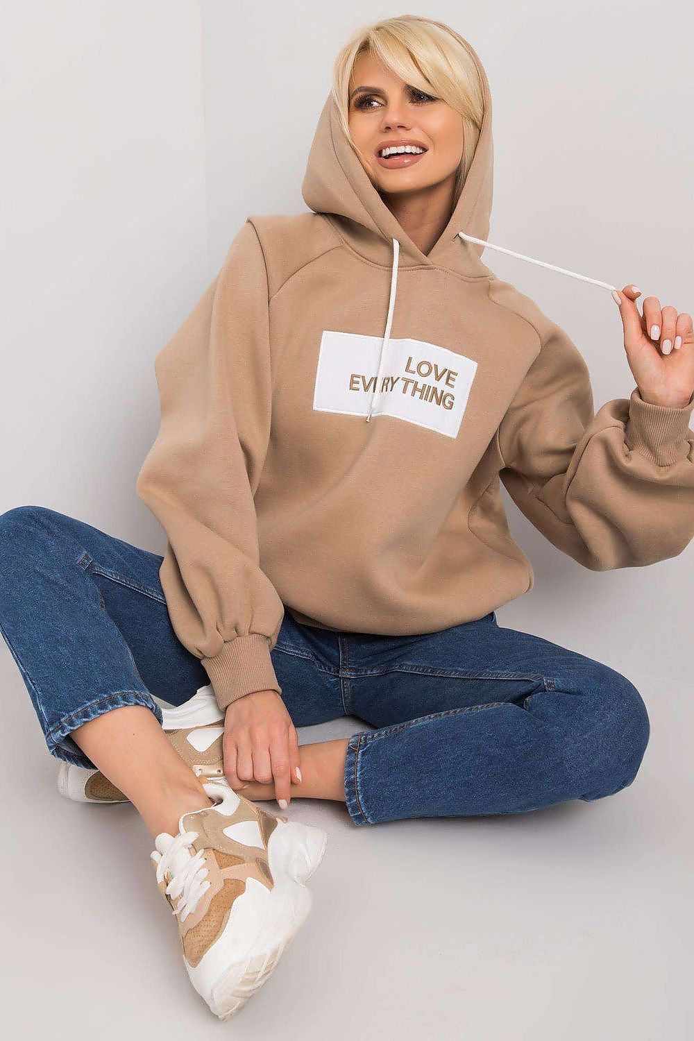 Love Everything Hoodie Beige