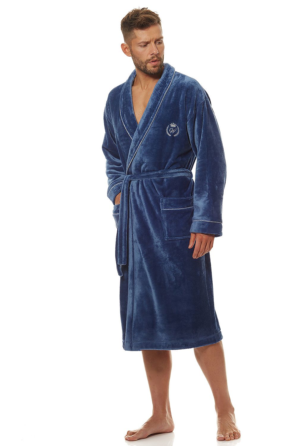 L&L Collection Bathrobe Blue