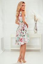 Floral Print Sleeveless Cocktail Mini Dress