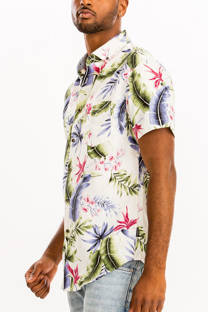 Digital Print Hawaiian Short Sleeve Shirt