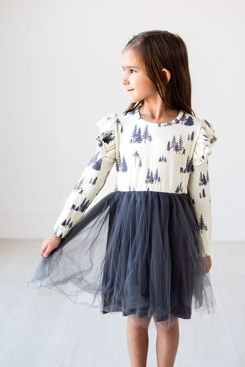 Long Sleeve Tulle Dress Sasquatch