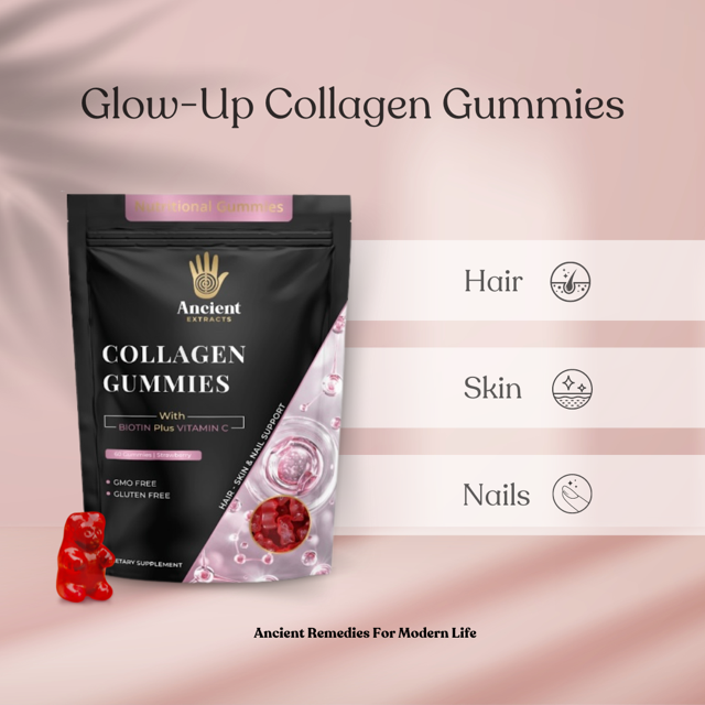 Collagen Gummies with Vitamin C & Biotin Strawberry Flavour