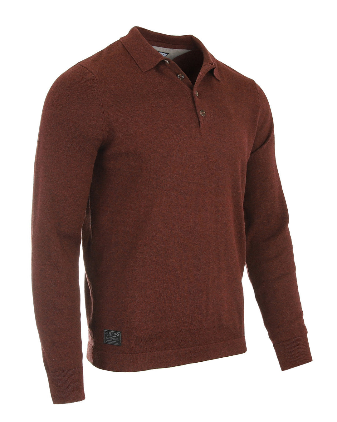 Casual Polo Long Sleeve Pullover Button Knit Shirt