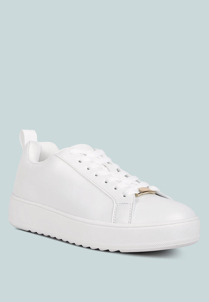 Rouxy Faux Leather Sneakers