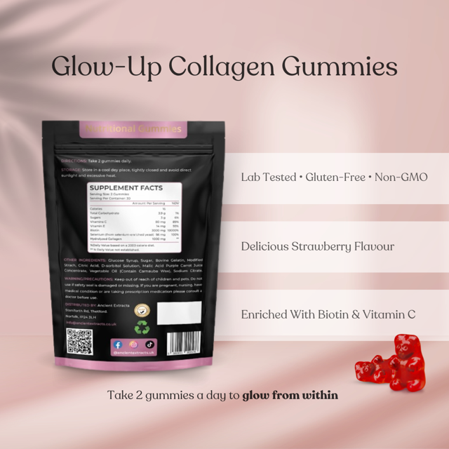 Collagen Gummies with Vitamin C & Biotin Strawberry Flavour