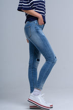 Skinny Jeans with Rips