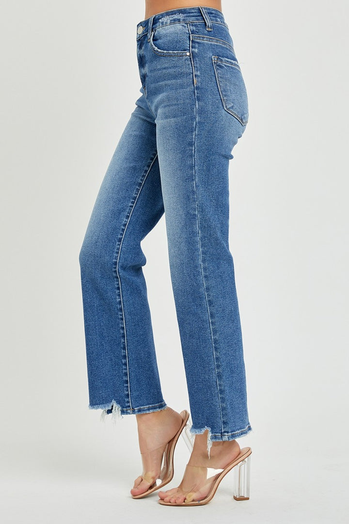 High Rise Straight Jeans