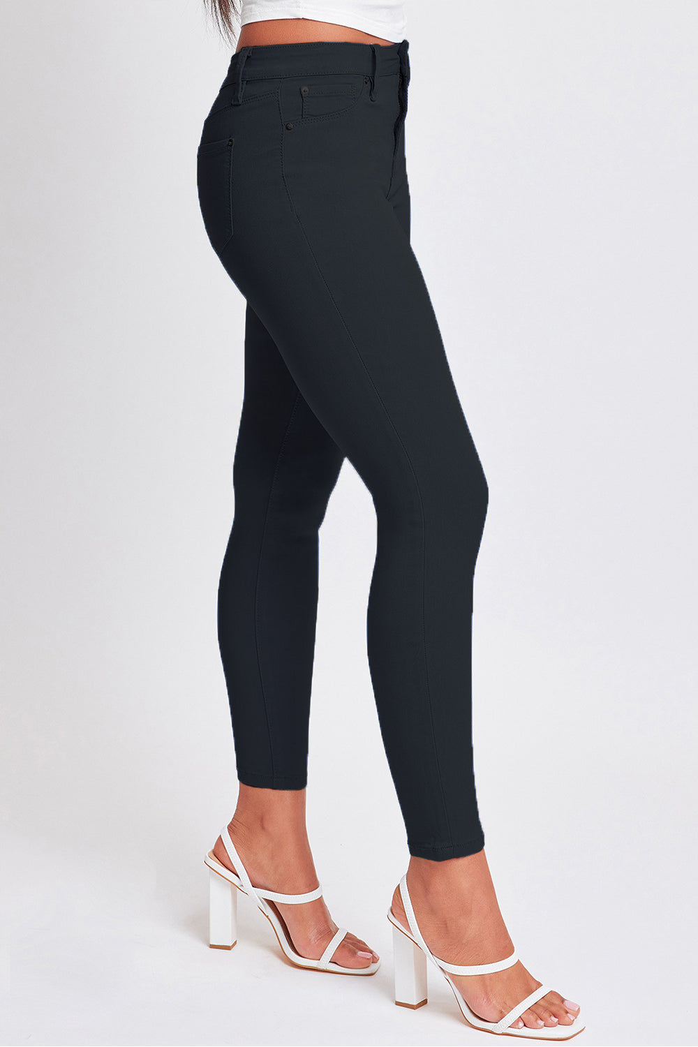 Black Full Size Hyperstretch Mid-Rise Skinny Pants