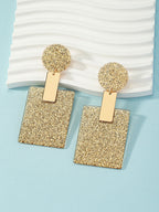 Sparkled in Gold Glam Drop Earrings