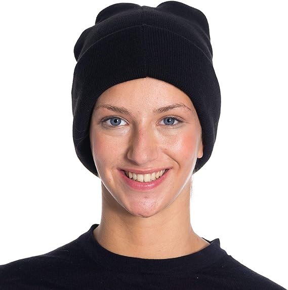 Acrylic Beanies for Women Soft Warm Knitted Winter Beanie Hat