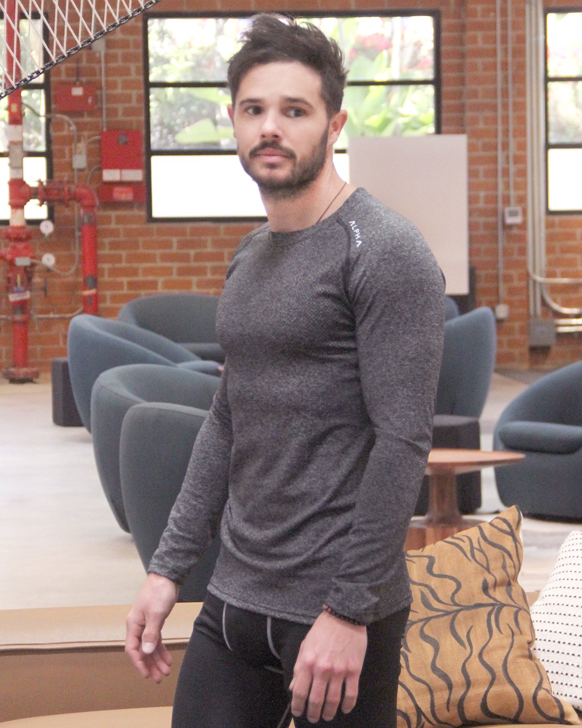 Adrian Men's Long Sleeve Shirt Black