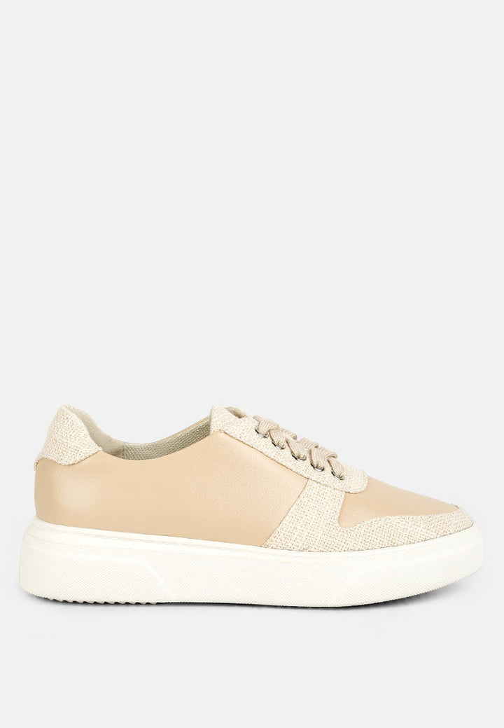 Kjaer Dual Tone Leather Sneakers