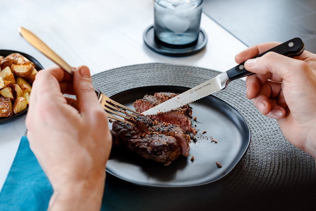 Superior Set of 4 Steak Knives | Black