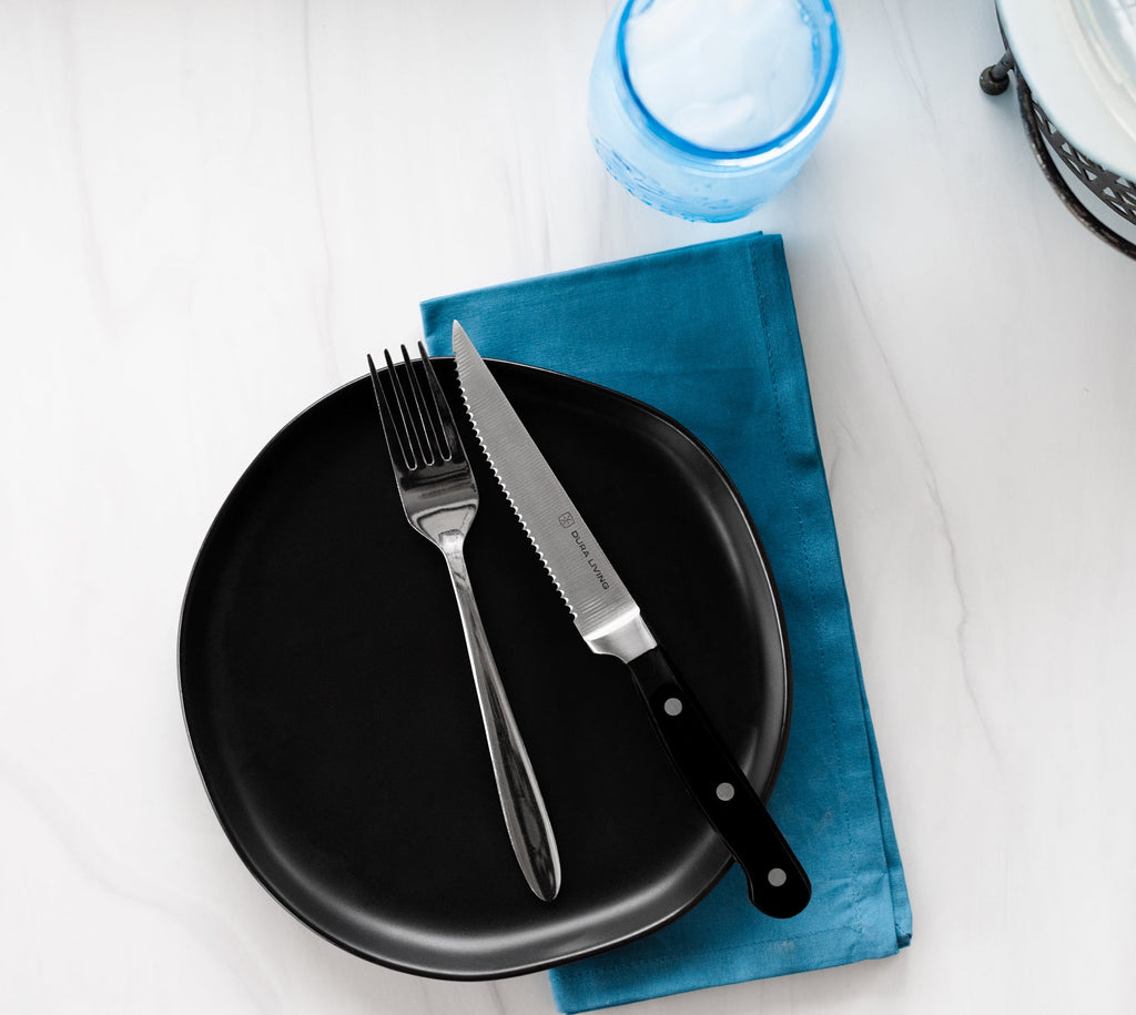 Superior Set of 4 Steak Knives | Black