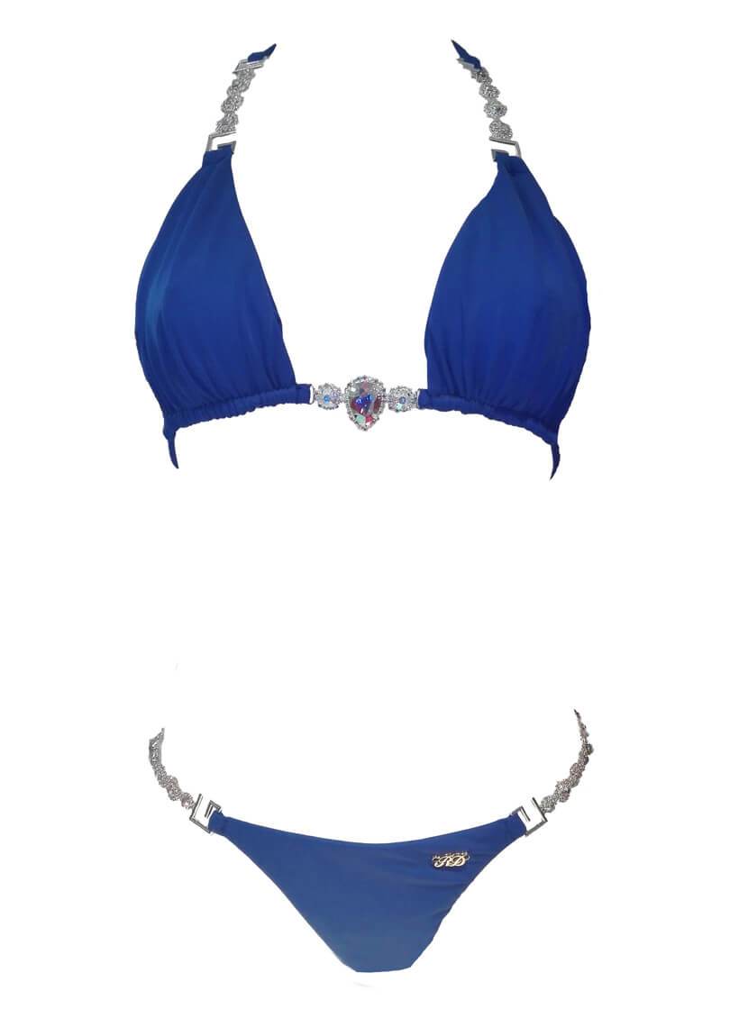 Belle Triangle Top & Skimpy Bottom Blue