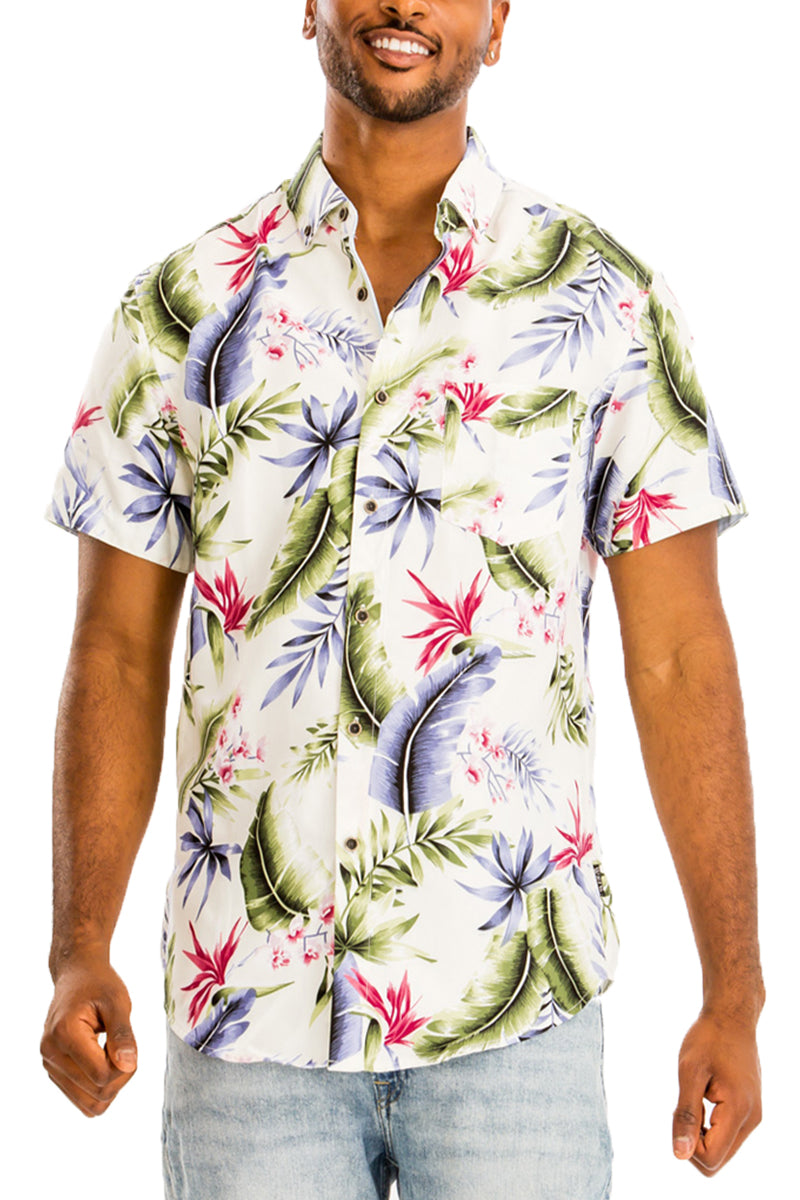 Digital Print Hawaiian Short Sleeve Shirt