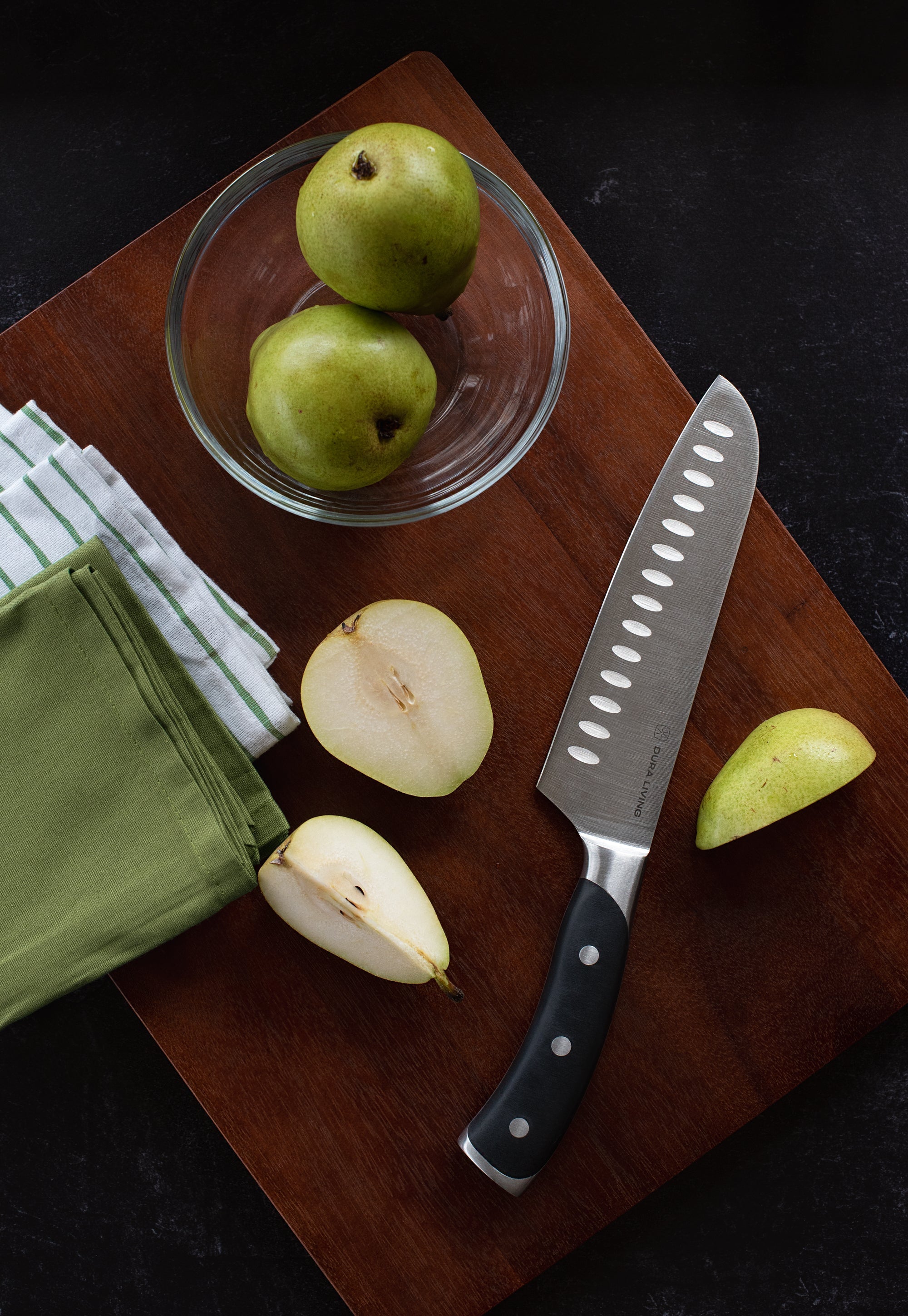 Elite 7 Inch Santoku Knife | Black