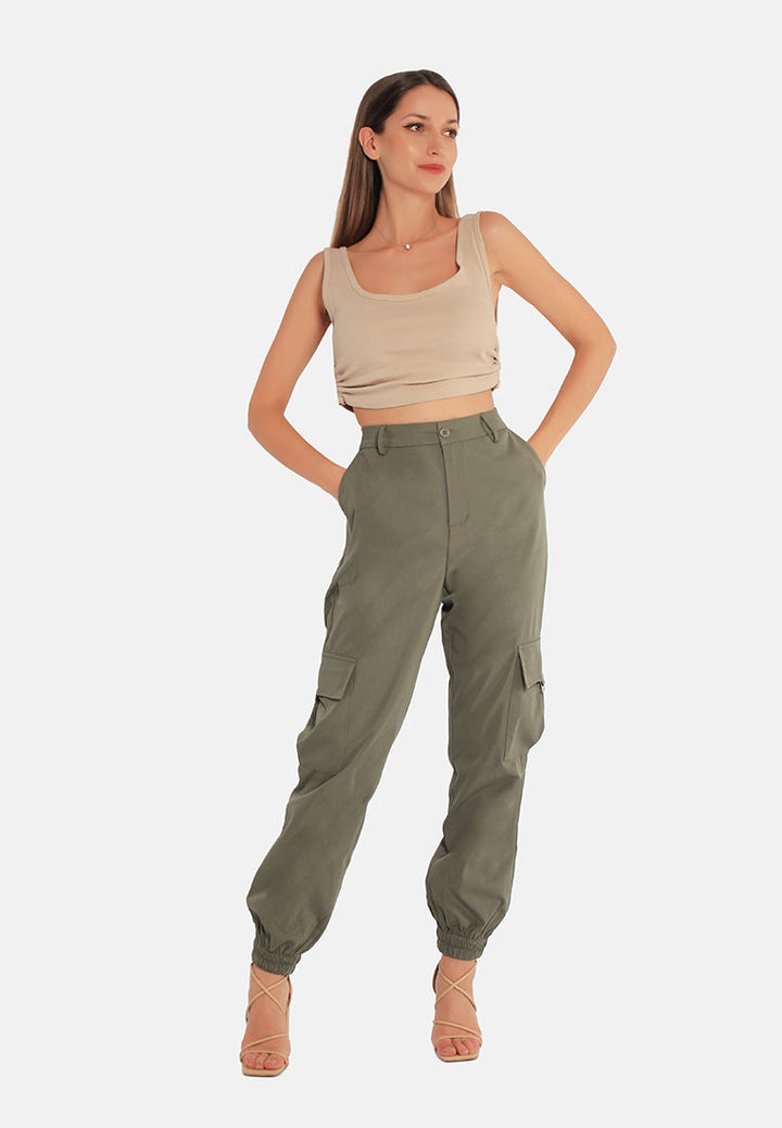 High Waist Cargo Pants