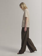 Loose Fit Cashmere Round Neck Short Sleeve Top 'Soft Cloud'