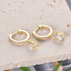 3 Ct Moissanite 925 Sterling Silver Earrings