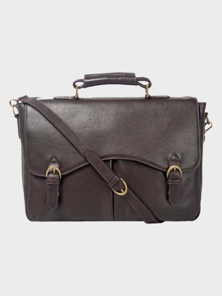 Hawkins Leather 15" Laptop Compatible Briefcase