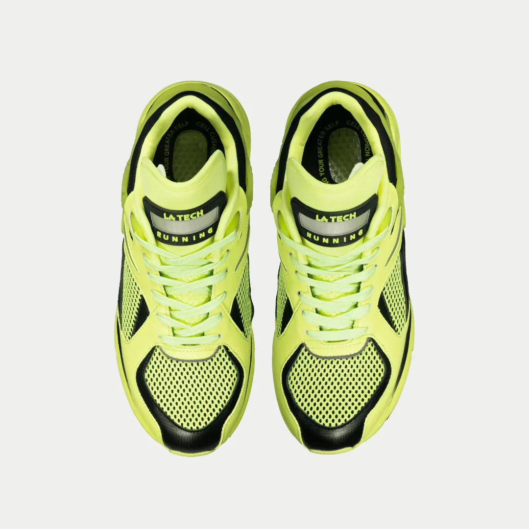 LA Gear Men's Catapult Light-Up x Glow Lowtop Sneaker | Neon Yellow x Black