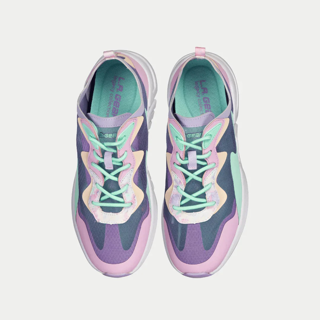 LA Gear Women's Mid-City Lowtop Sneaker | Lavender x Pink