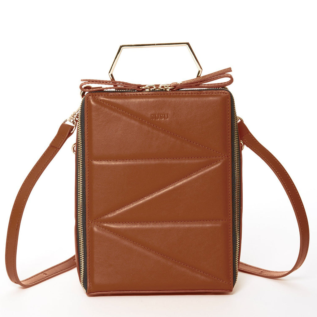 The Heidi Brown Leather Backpack Purse