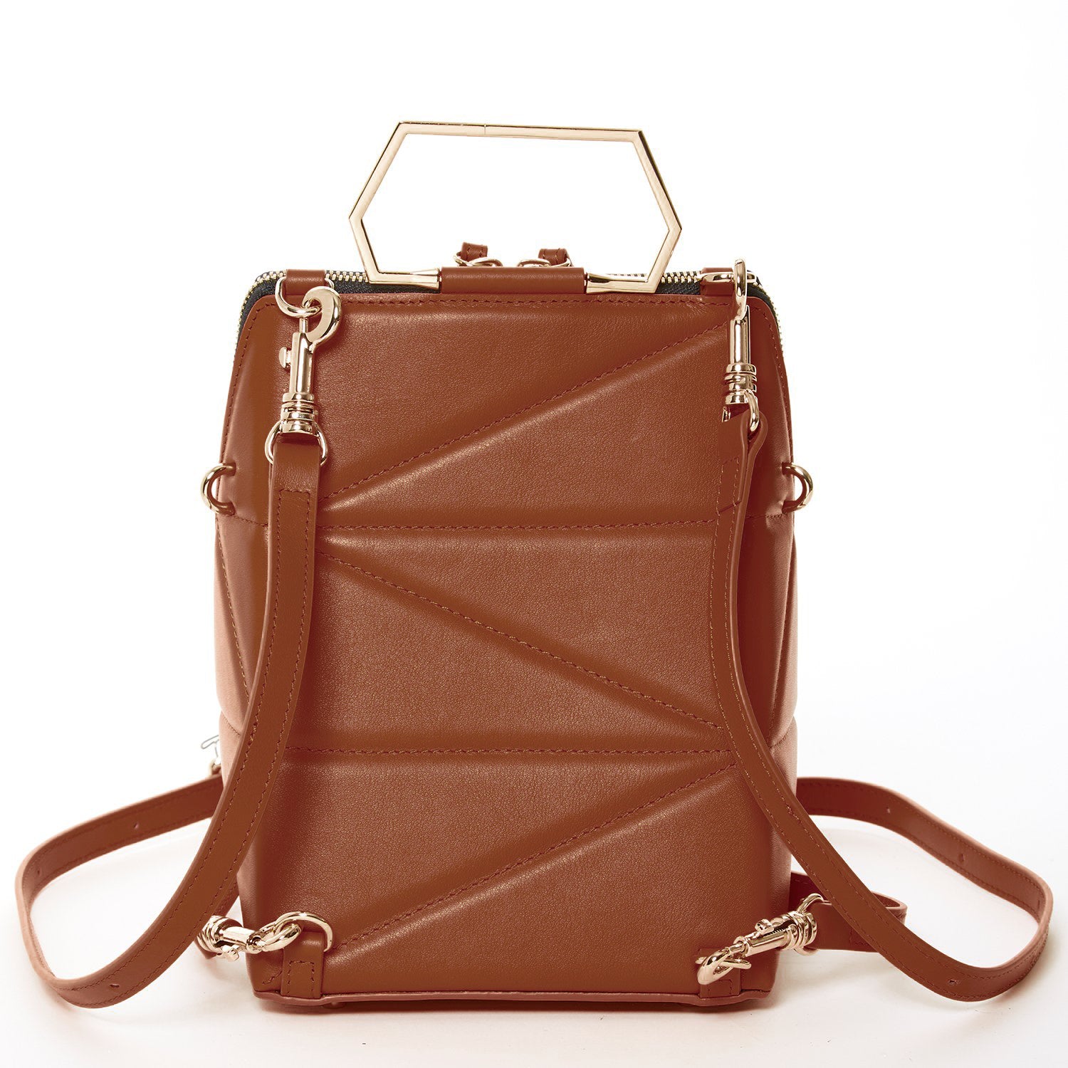 The Heidi Brown Leather Backpack Purse