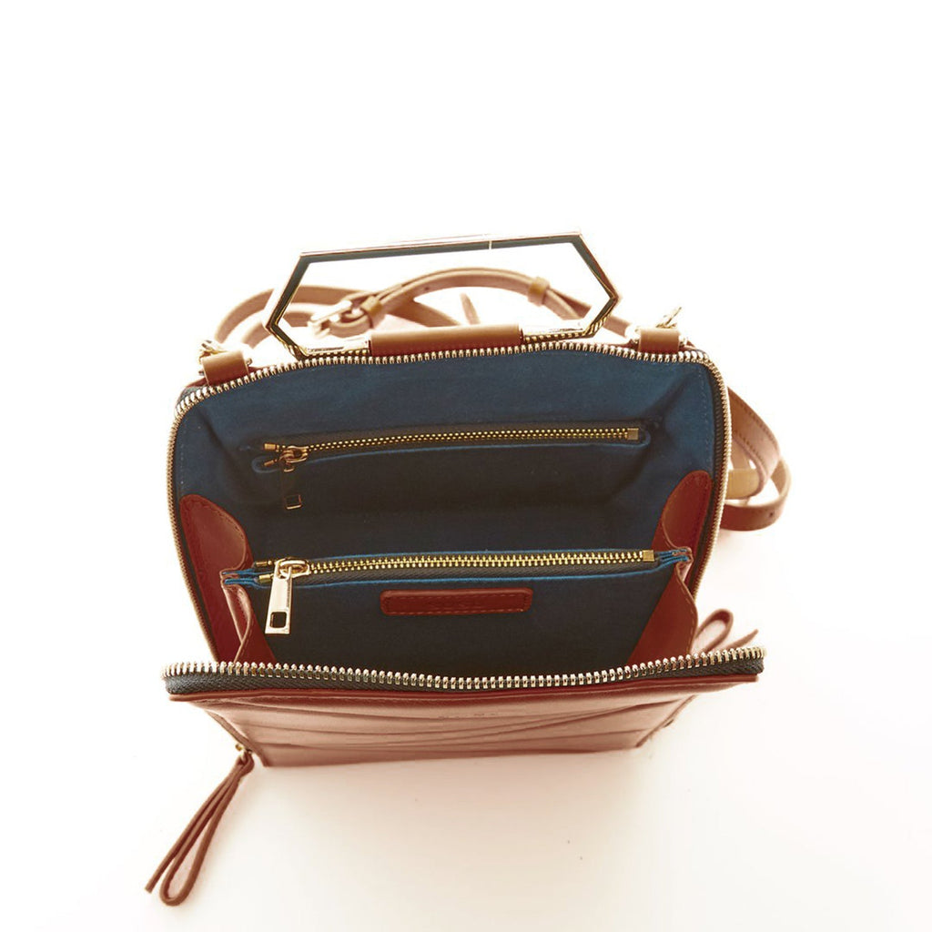 The Heidi Brown Leather Backpack Purse