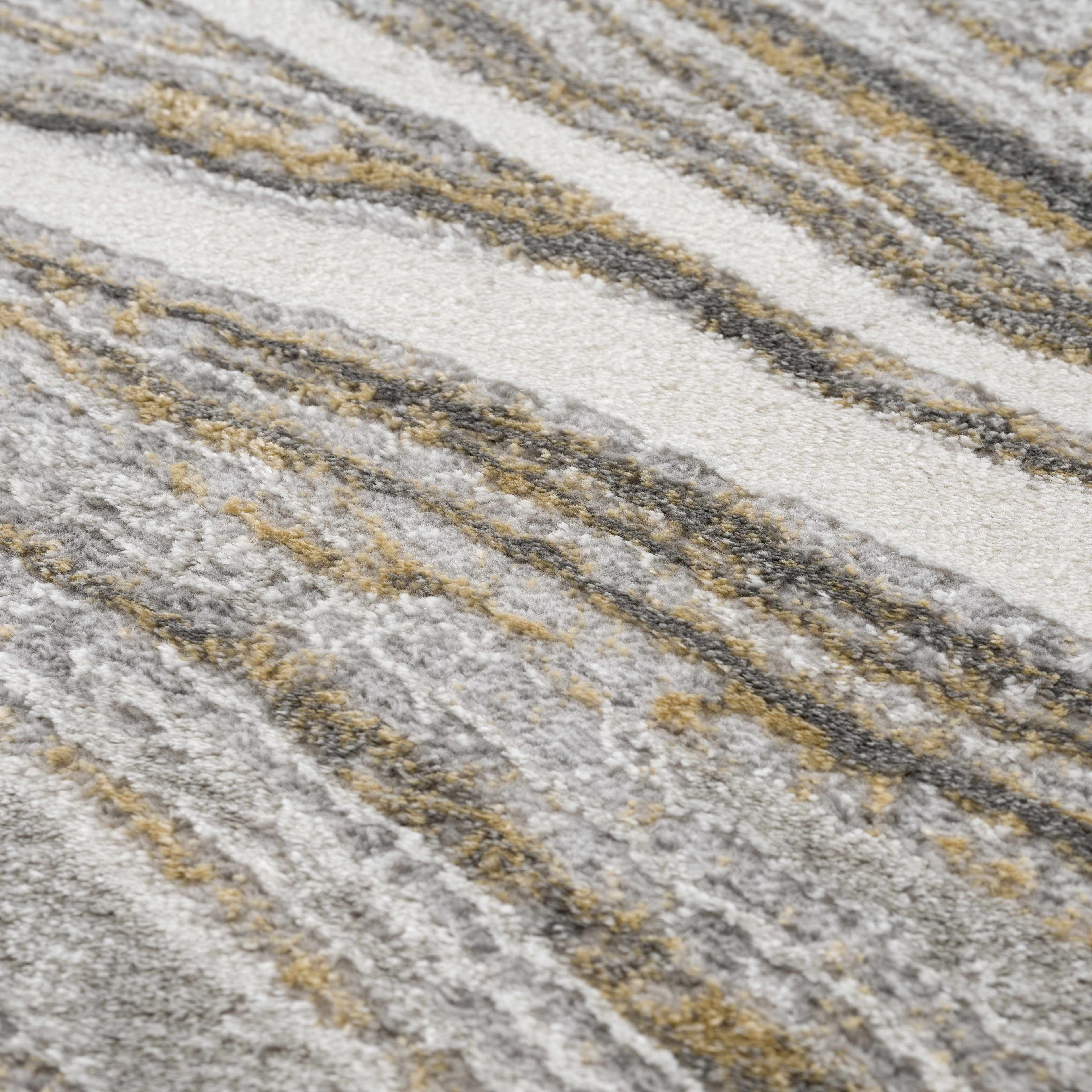 Live Marble Gray & Gold Area Rug