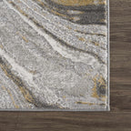 Live Marble Gray & Gold Area Rug