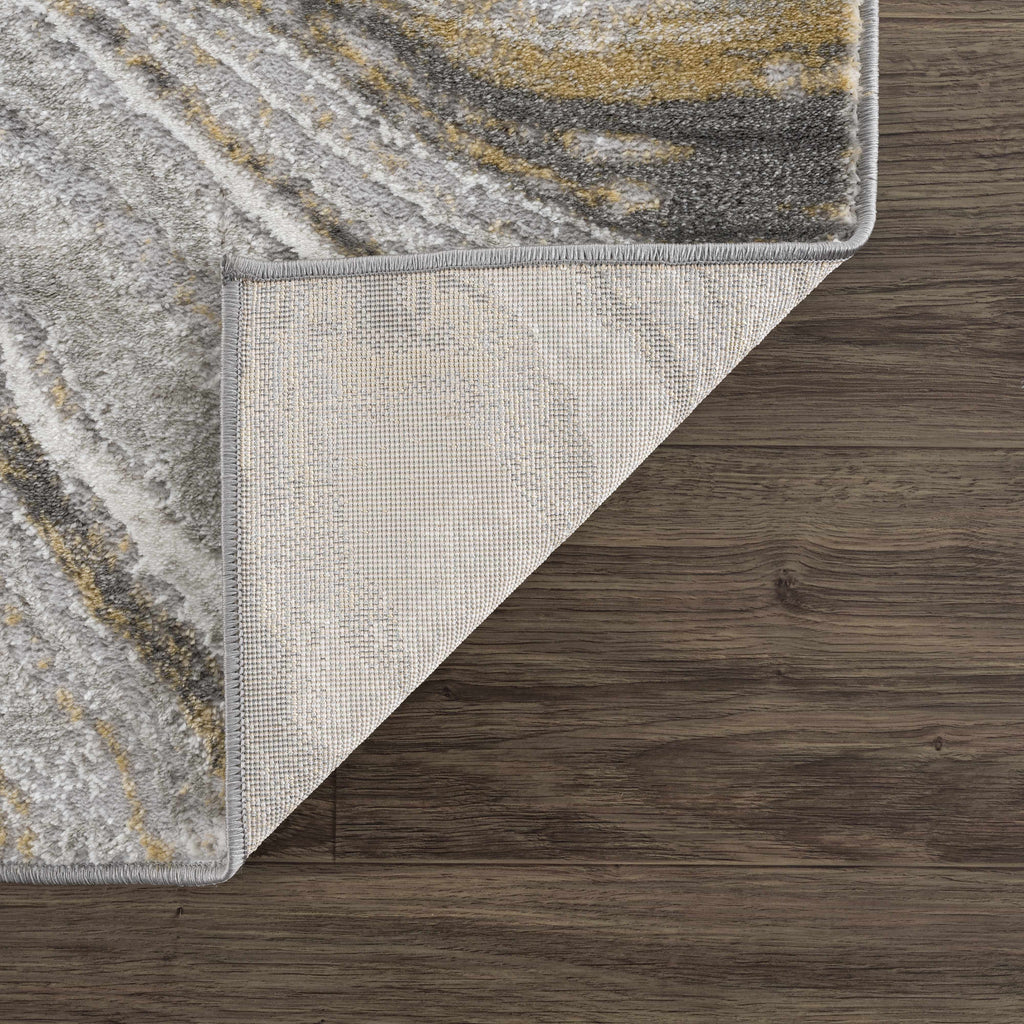 Live Marble Gray & Gold Area Rug