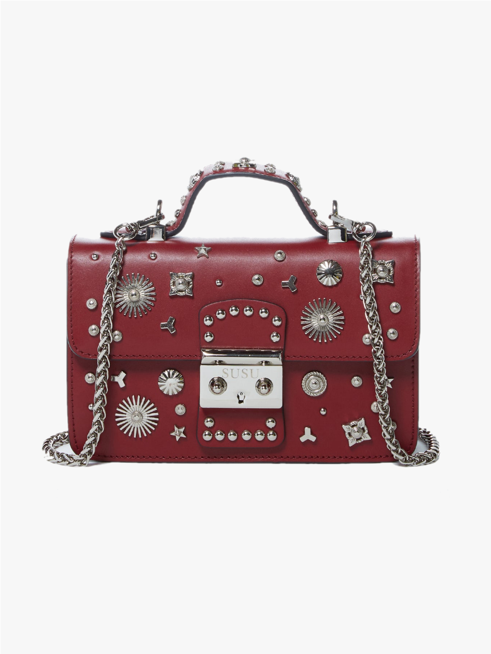 The Hollywood Small Leather Bag Burgundy
