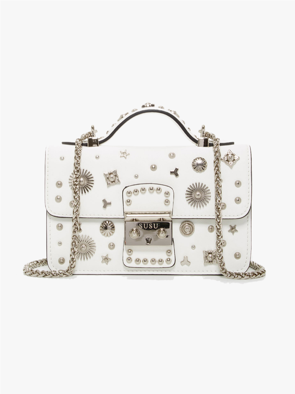 The Hollywood Small Leather Bag White