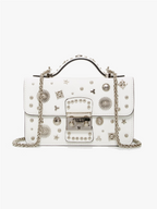 The Hollywood Small Leather Bag White