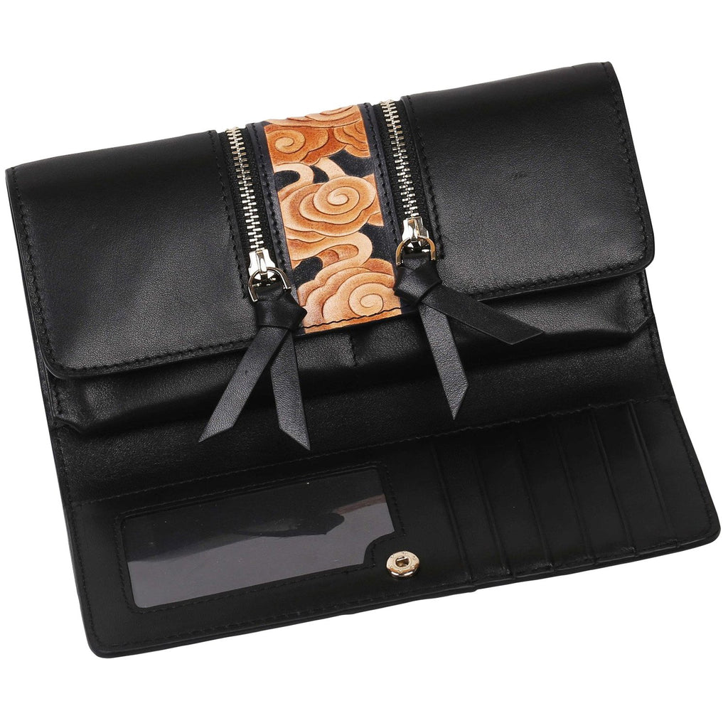 Cloud Black Continental Purse by Bellorita