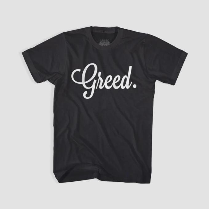 GREED® Script T-Shirt in Black