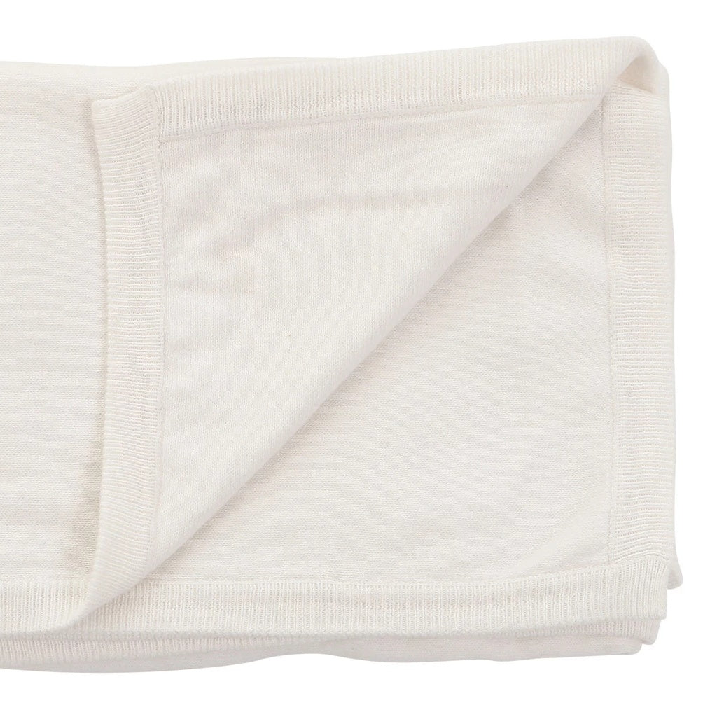 Cotton Cashmere White Blanket