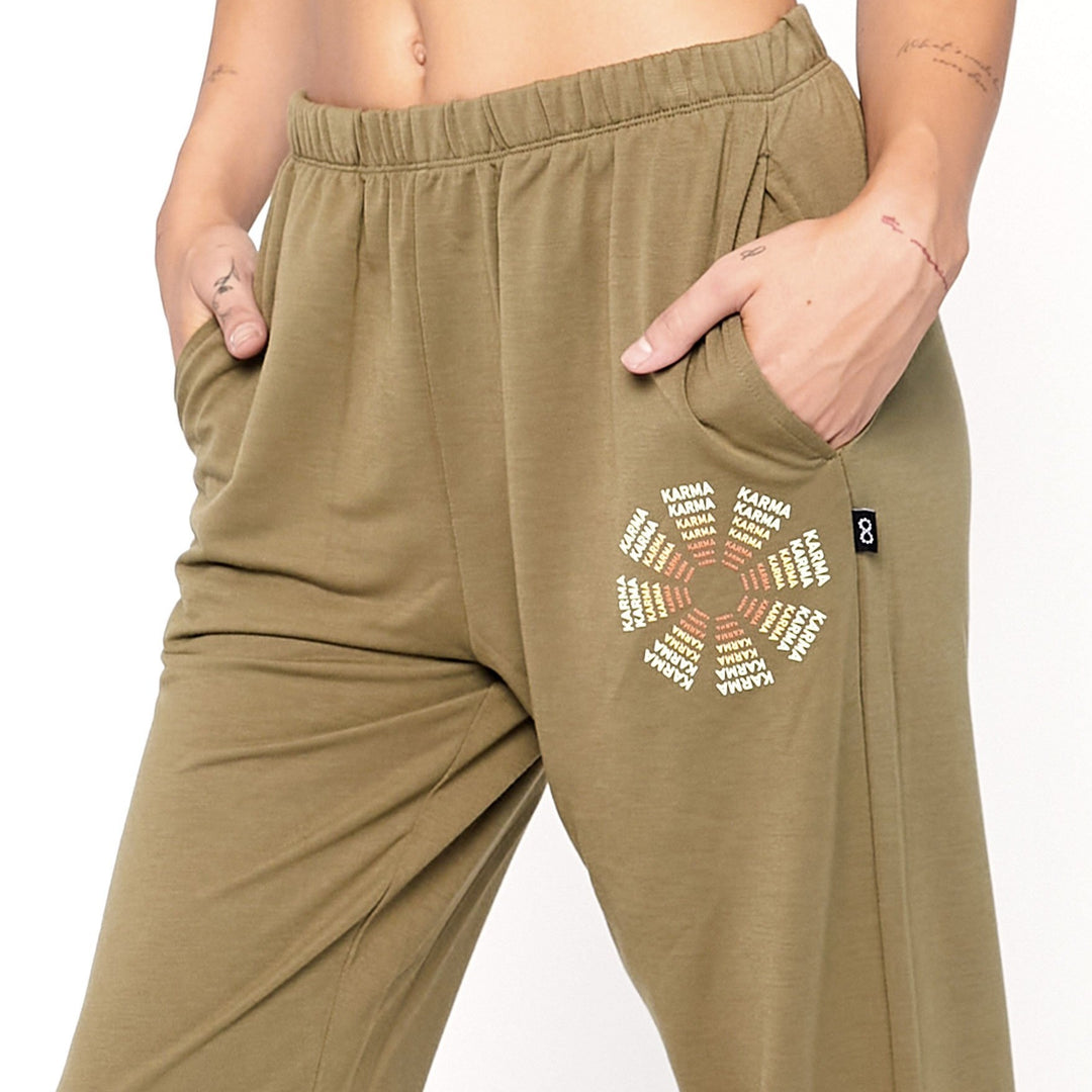 Karma Graphic Viscose Blend Sweatpants