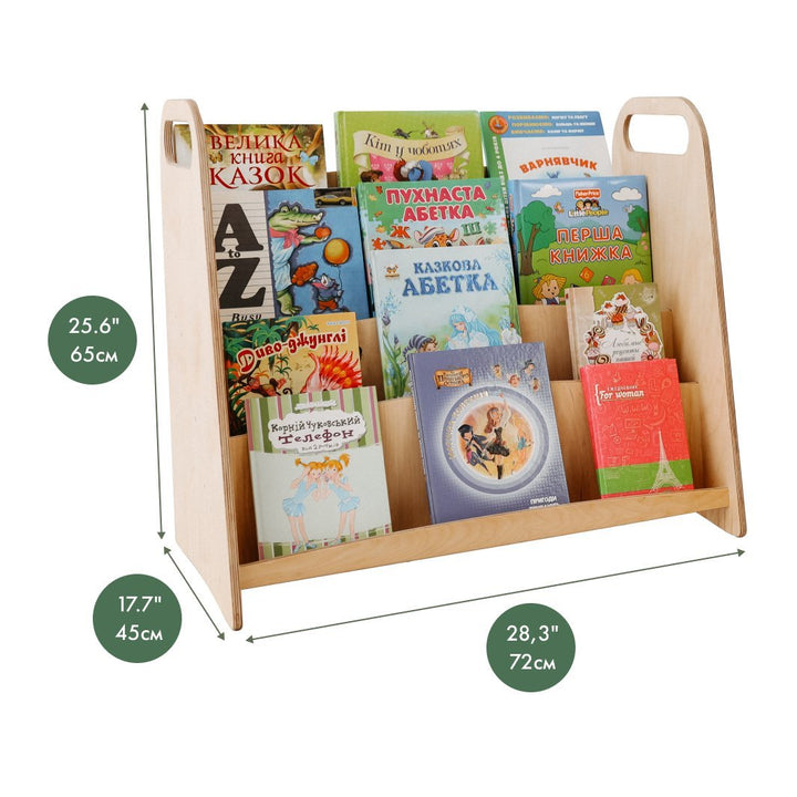 3-in-1 Montessori Shelves Set: Bookshelf + Toy Shelf + Lego Sorter